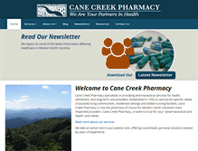 Tablet Screenshot of canecreekpharmacy.com